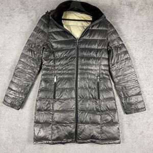 Andrew Marc Jacket Womens Small Packable Lightweight Hooded Down Puffer Coat